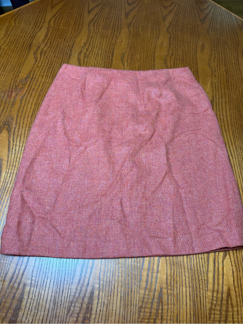 Ann Taylor Wool Pencil Skirt Women’s Size 12 Rust Burnt Orange Fall Career Lined